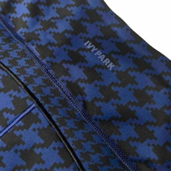 Ivy Park x Adidas Blue Houndstooth Leggings - Size M - Picture 3 of 3
